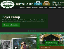 Tablet Screenshot of campgreenbrier.com